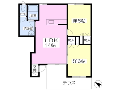 ディアコートⅠの物件間取画像