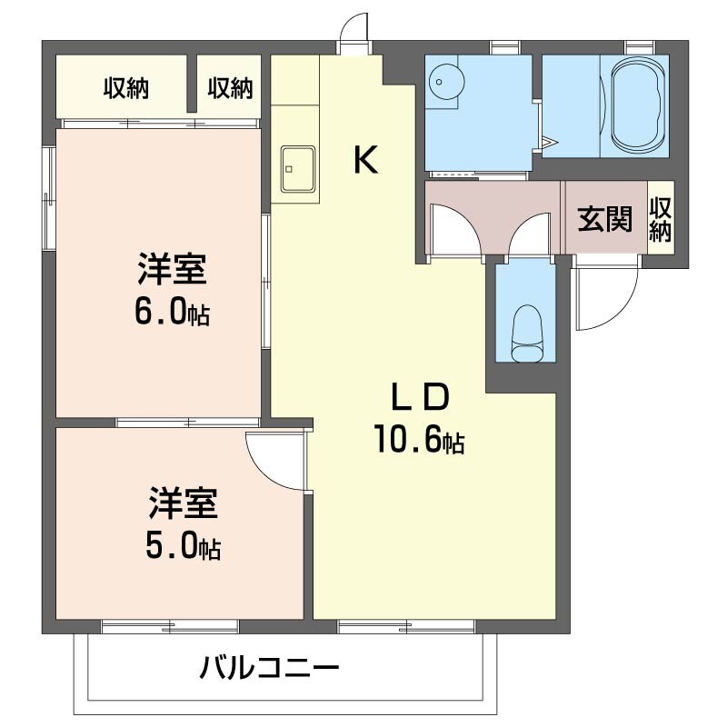 レッチワース・ハイツ　Ｂの物件間取画像