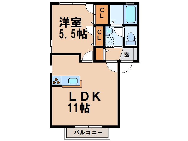 メゾン大嶋　Ｄの物件間取画像