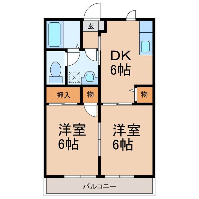 アーバンハイツBの物件間取画像