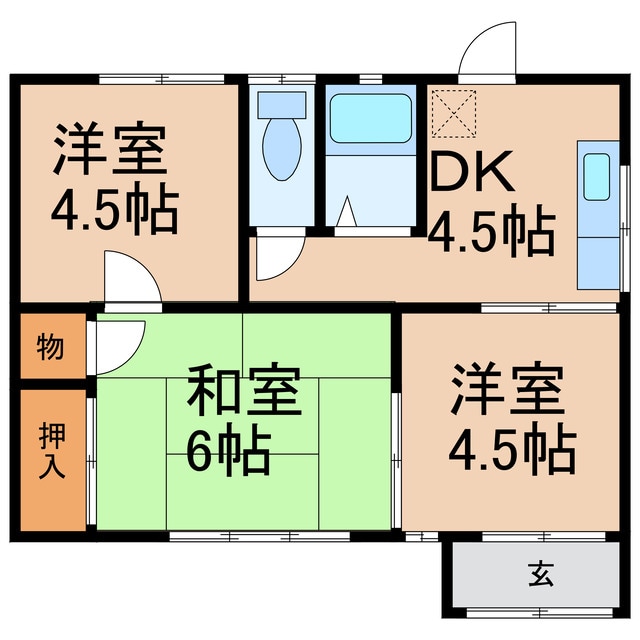 宇賀神貸家（落合）の物件間取画像