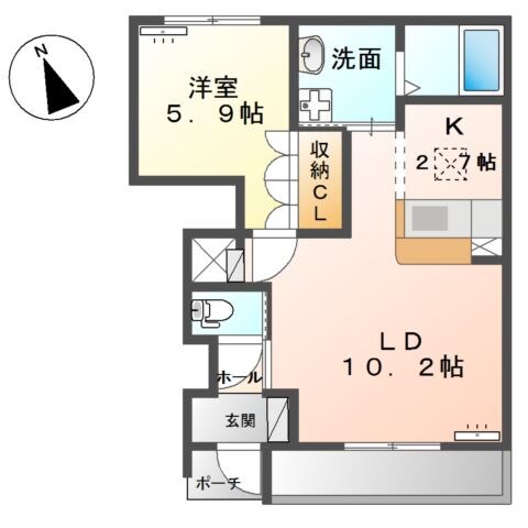ヴィーブル　ハイツＡの物件間取画像