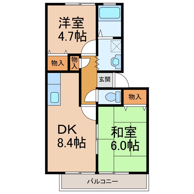 ゆりえコーポの物件間取画像