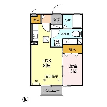 グリーンヒルズ Ａの物件間取画像
