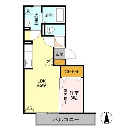 ルシール宝木の物件間取画像
