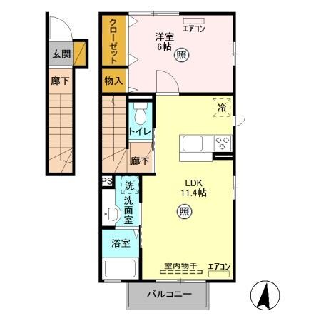 フォーゲルテラス リラ Ⅴの物件間取画像