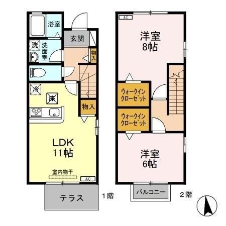 ローズコート茂呂の物件間取画像