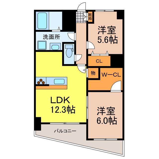 中今泉ヴィラージュマンションの物件間取画像