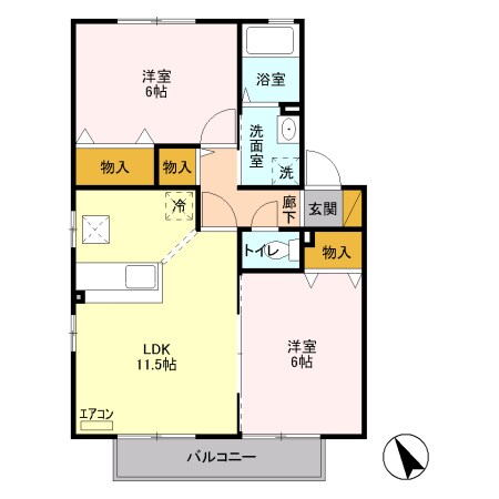 イーストヒルズ 参番館の物件間取画像