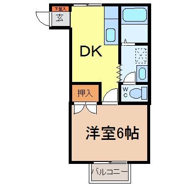 イーストヒルの物件間取画像