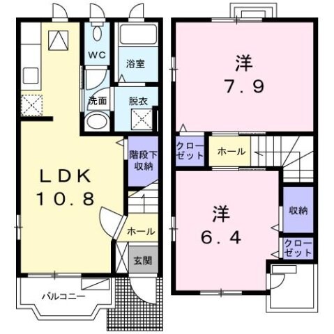 アサヒコーポＦの物件間取画像