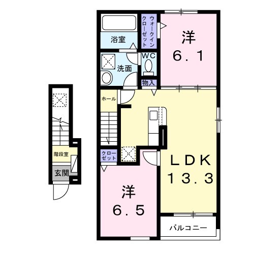 ブルースター　城東Ｂの物件間取画像