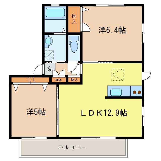 エスポアメゾン Bの物件間取画像