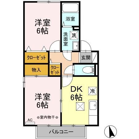 フラワーレジデンスＪＵＮ Ｃの物件間取画像