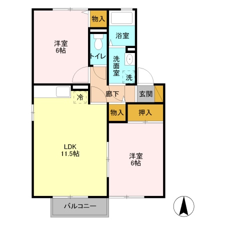 グランオーク Ｄの物件間取画像