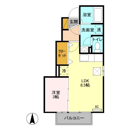 エスポワール海都 Ａの物件間取画像