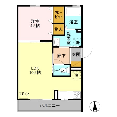 ロータス宇都宮の物件間取画像