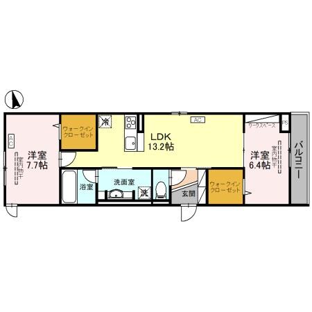 D-GLANZ EASTの物件間取画像