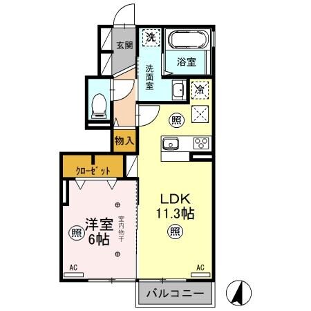 プリズム Ｂの物件間取画像