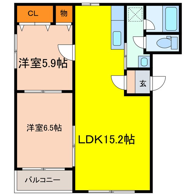 ミヤビタウンＥの物件間取画像