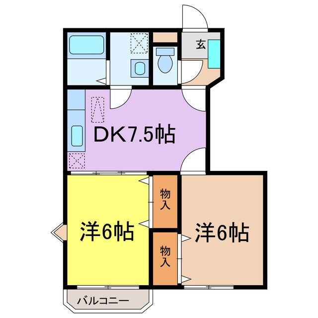 コーポエステルの物件間取画像