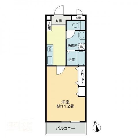 サンシャインビルの物件間取画像