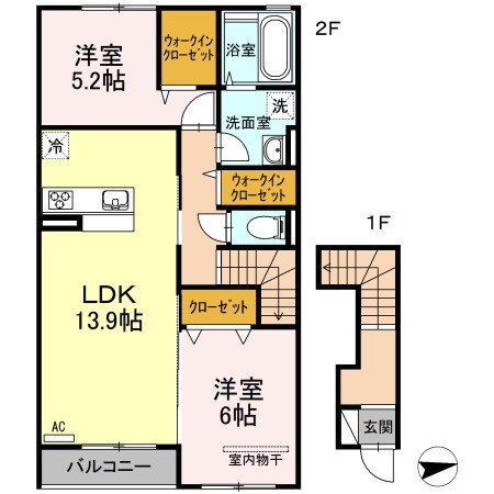 プレゾン三条の物件間取画像