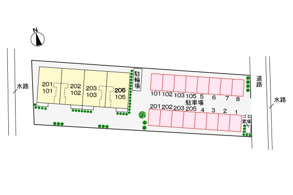 アメニティーハイツ川島Ⅱの物件外観写真