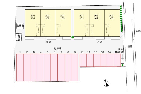 アロッジオＫ３　Ｂの物件外観写真