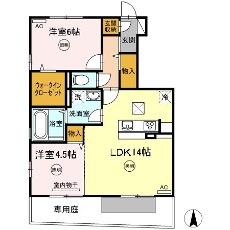 グランツ松島Ｅの物件間取画像