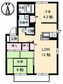 リベラ太田 B棟の物件間取画像