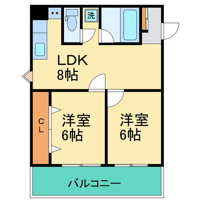 ハイマート屋島の物件間取画像