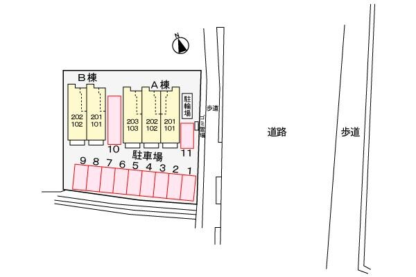 フルール・Ｍ３　Ｂの物件外観写真