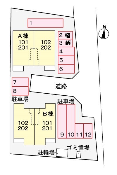 ブランド　ラクーンＡの物件外観写真