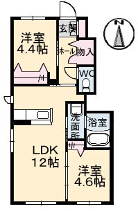シャーメゾン上林 B棟の物件間取画像