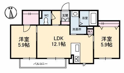 ローズガーデンの物件間取画像