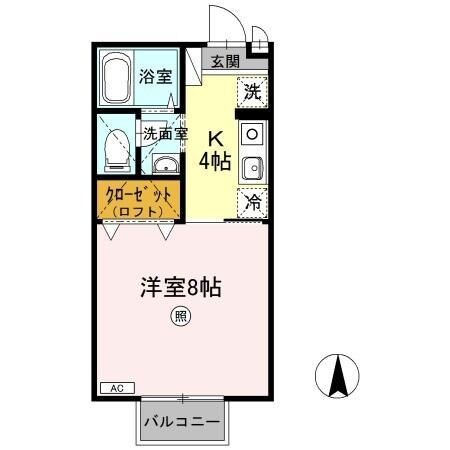コンフォート玉名の物件間取画像