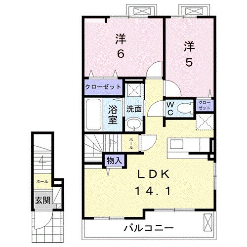 アグレアーブルⅢの物件間取画像