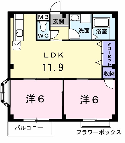 エルディム北山の物件間取画像