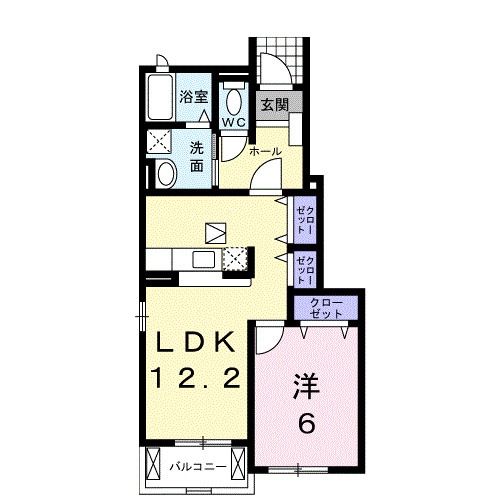 サンメゾン元山Ｃの物件間取画像