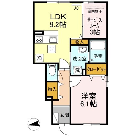 セジュール愛の物件間取画像