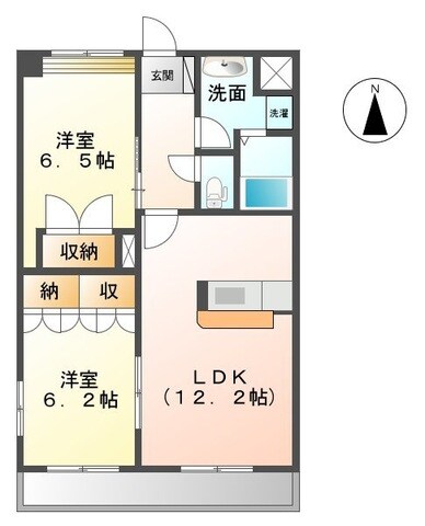 サンパレス伏石Ⅱの物件間取画像