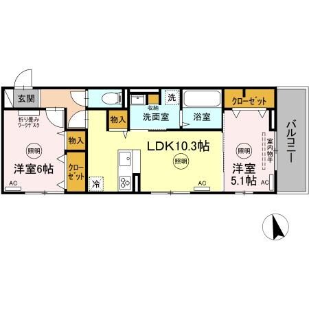 ユーフォリア A棟の物件間取画像