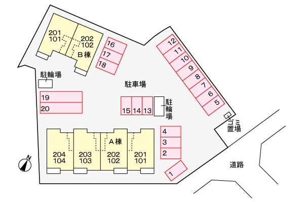 アベニール鶴市Ｂの物件外観写真