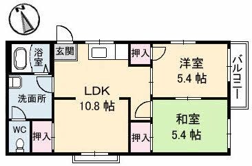 フレグランス宮脇の物件間取画像