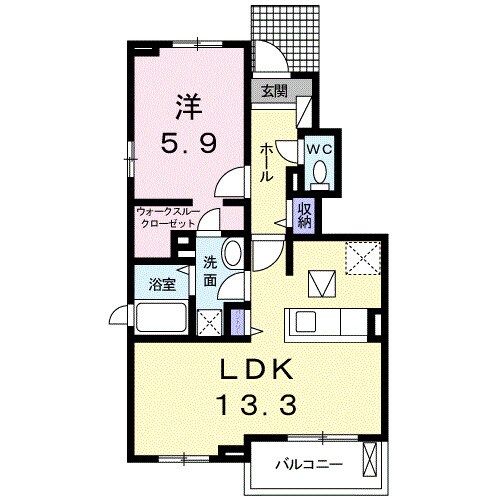 グランディール２８　Ａの物件間取画像