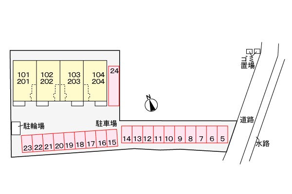 ポムドテールＴⅡの物件外観写真