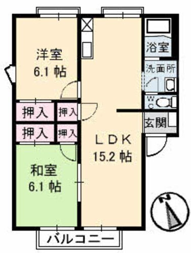 フレグランス太田 A棟の物件間取画像