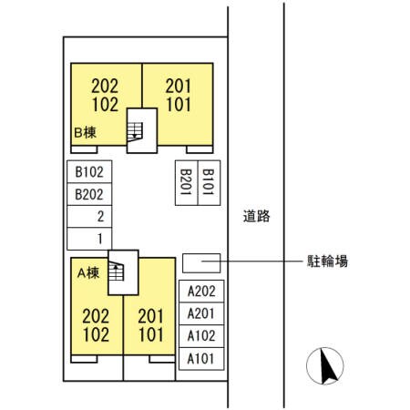 サンハイム B棟の物件外観写真