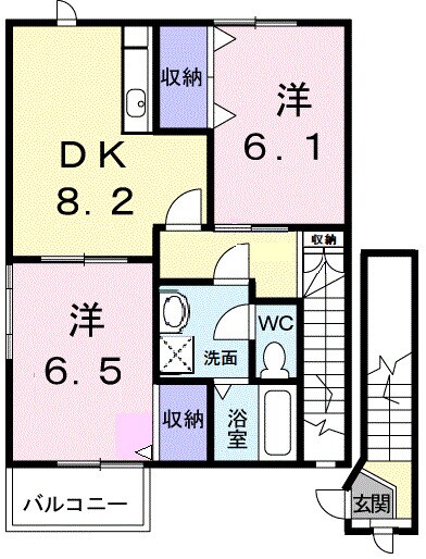 クレディ・タケウチ　Ｂの物件間取画像